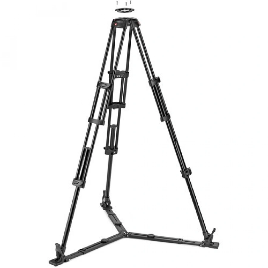Manfrotto 504X Fluid Video Head with Alu Twin leg tripod GS