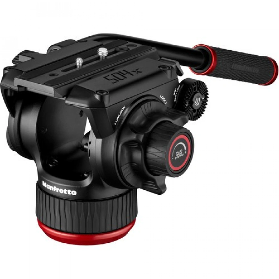 Manfrotto 504X Fluid Video Head with Alu Twin leg tripod GS