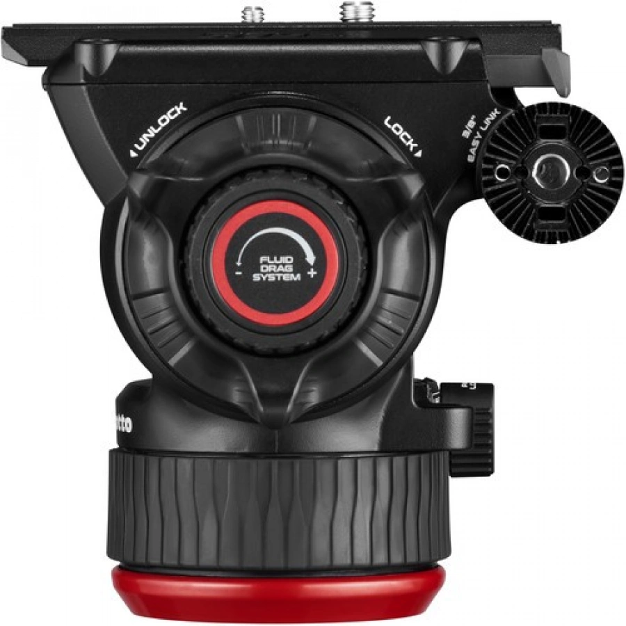 Manfrotto 504X Fluid Video Head with Alu Twin leg tripod GS