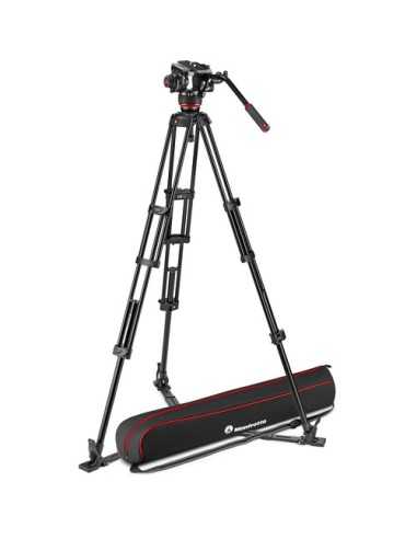 Manfrotto 504X Fluid Video Head with Alu Twin leg tripod GS | Video Tripods | CAM TOOLS Middle East | Manfrotto