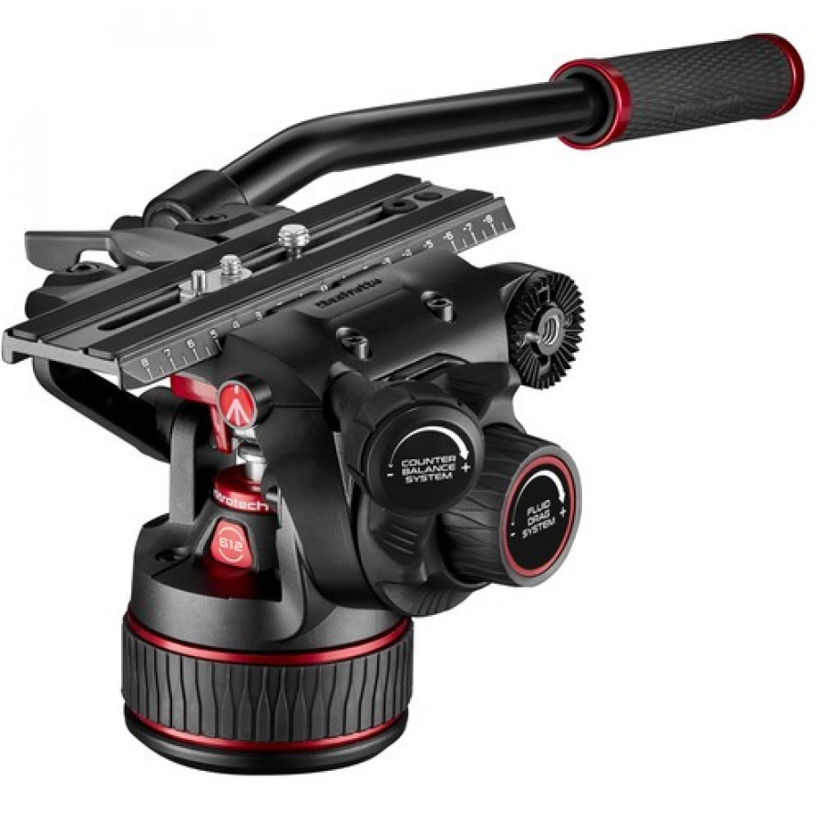Manfrotto Nitrotech 612 Video Head With Aluminium Twin Leg Ground Spreader Tripod Kit
