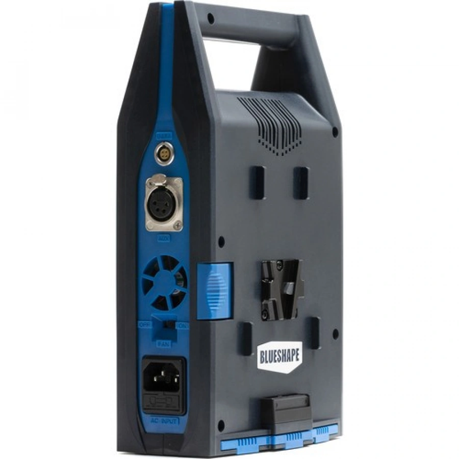 BLUESHAPE Dual Charger with XLR Power Output and Two 290Wh Battery Kit (V-Mount)