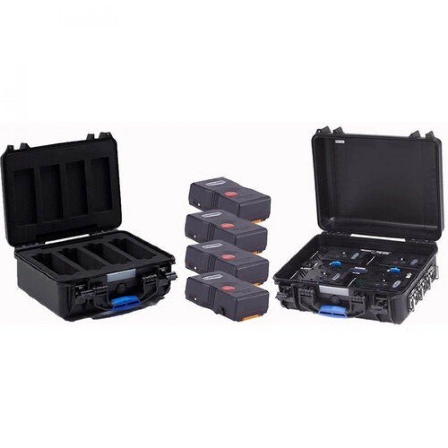 BLUESHAPE Rugged Power Station Kit with 4 x 290Wh Batteries & Flight Case (V-Mount)