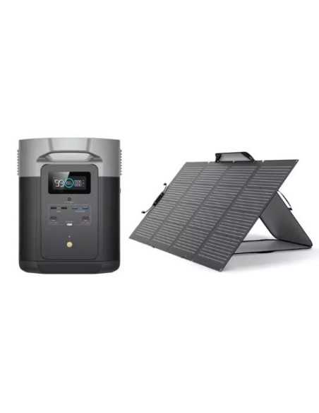 EcoFlow DELTA MAX 2000 Portable Power Station (2400W,2016Wh) + Ecoflow Solar Panel - 220W