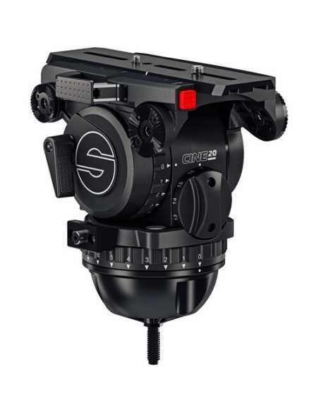 Sachtler System Cine 20 flowtech100 MS, Cine 20 Fluid Head (1911) + Tripod with Mid-Level