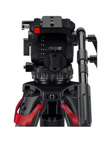 Sachtler System Cine 20 flowtech100 MS, Cine 20 Fluid Head (1911) + Tripod with Mid-Level