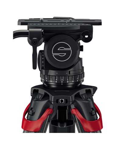 Sachtler System Cine 20 flowtech100 MS, Cine 20 Fluid Head (1911) + Tripod with Mid-Level