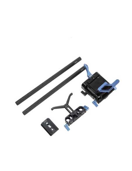 Sirui Universal Quick Release Baseplate with Dual 15mm Rod Clamp Kit