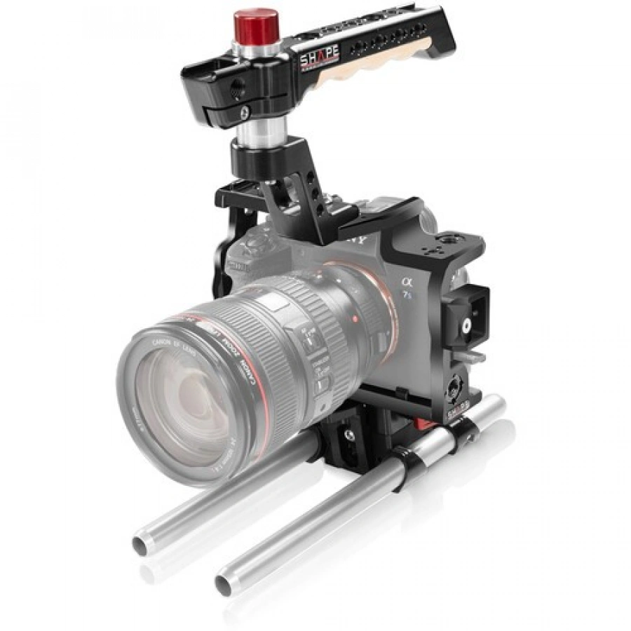 SHAPE Camera Cage with Top Handle and 15mm Baseplate for Sony a7S III/a7 IV