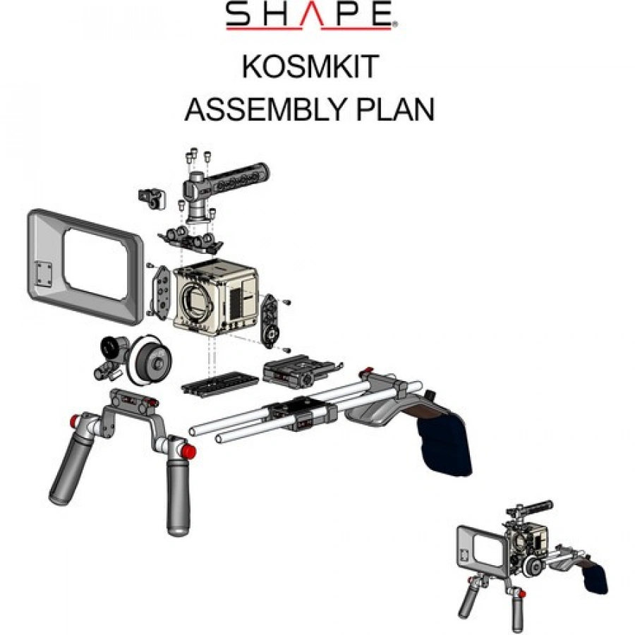 SHAPE Shoulder Mount System with Matte Box & Follow Focus Kit for RED KOMODO