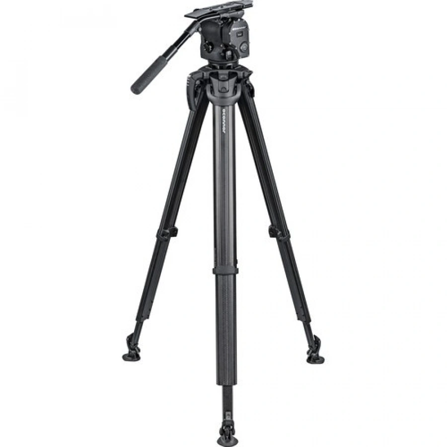 OConnor 1040 Fluid Head And Flowtech 100 Tripod System With Handle And Case