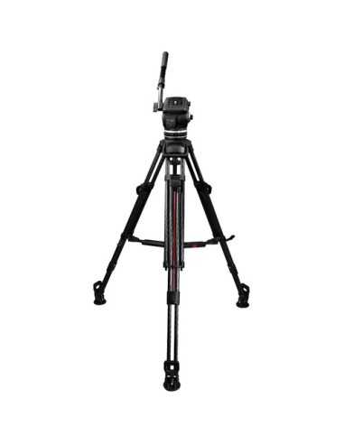 Cartoni Focus 18 Tripod System with 2-Stage Aluminum Legs, Mid-Level Spreader, and Bag | Video Tripods | CAM TOOLS Middle East | Cartoni