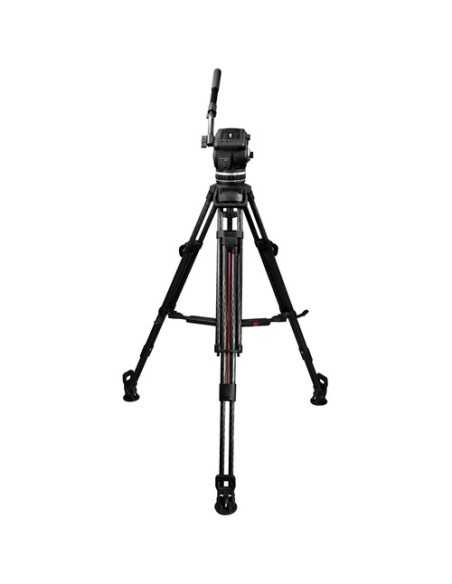 Cartoni Focus 18 Tripod System with 2-Stage Aluminum Legs, Mid-Level Spreader, and Bag
