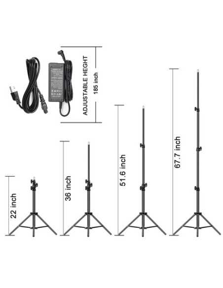 GVM 800D-RGB LED Studio 2-Video Light Kit