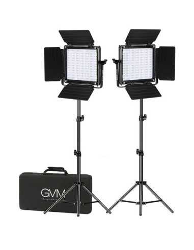 GVM 800D-RGB LED Studio 2-Video Light Kit