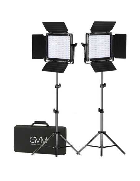 GVM 800D-RGB LED Studio 2-Video Light Kit