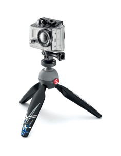 Manfrotto PIXI Xtreme Mini Tripod Black with tripod mount adaptor for GoPro