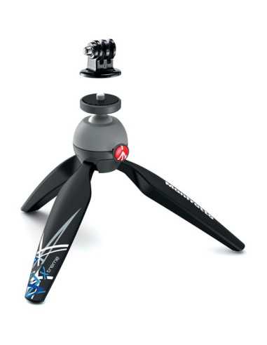 Manfrotto PIXI Xtreme Mini Tripod Black with tripod mount adaptor for GoPro