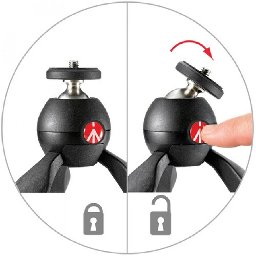 Manfrotto PIXI 2 Mini Tripod, Black