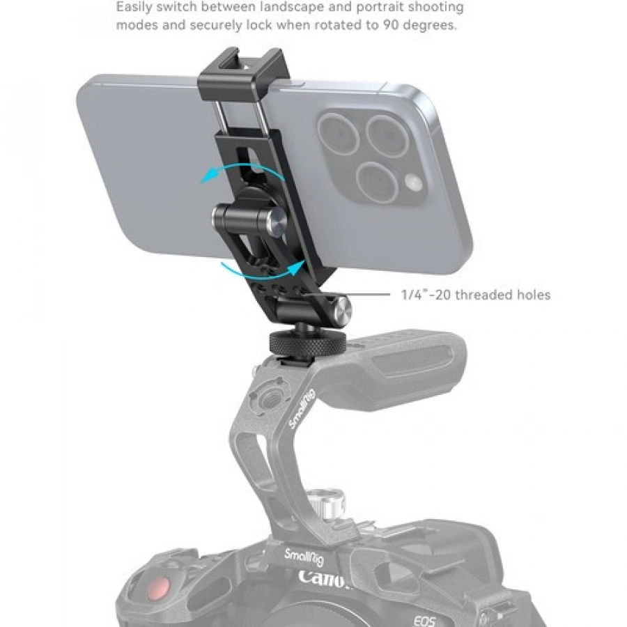 SMALLRIG METAL PHONE HOLDER WITH COLD SHOE MOUNT 4382