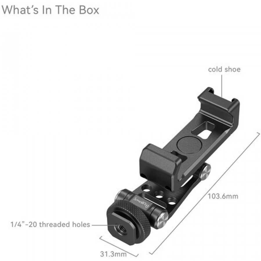 SMALLRIG METAL PHONE HOLDER WITH COLD SHOE MOUNT 4382