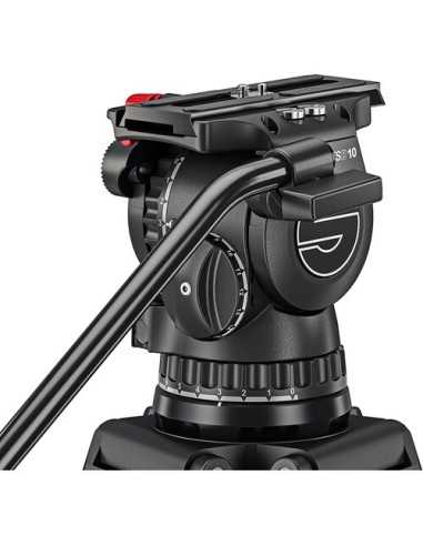 Sachtler FSB 10 Mk II 100mm Touch & Go Head with ENG 2 Carbon Fiber Tripod System (Mid-Level Spreader)