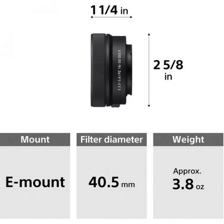 Sony E PZ 16-50mm F3.5-5.6 OSS II