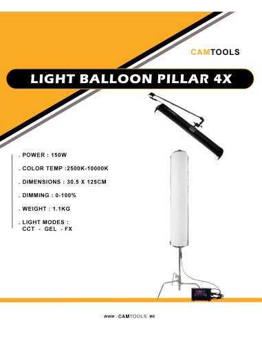 Light Balloon Pillar 4 X | LIGHT BALLONS CAM-TOOLS | CAM TOOLS Middle East | Light Balloons