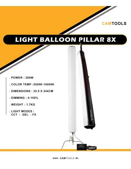 Light Balloon Pillar 8 X | Cam Tools, UAE