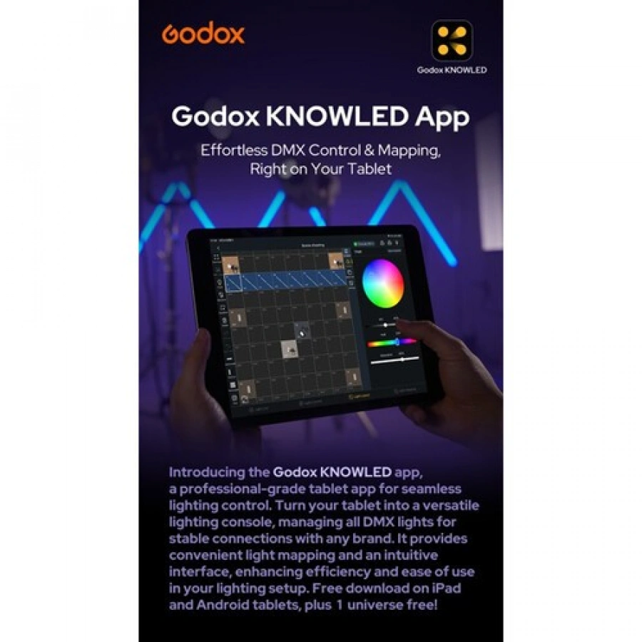 Godox KNOWLED TP4R Pixel RGB LED Tube Light (4')