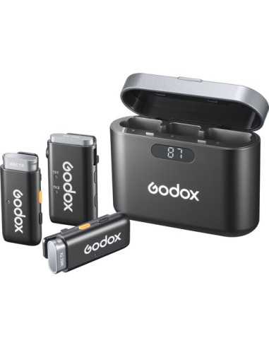 Godox WEC 2-Person Wireless Microphone System for Cameras and Mobile Devices (2.4 GHz) | Wireless Microphone Systems | CAM TOOLS Middle East | GODOX