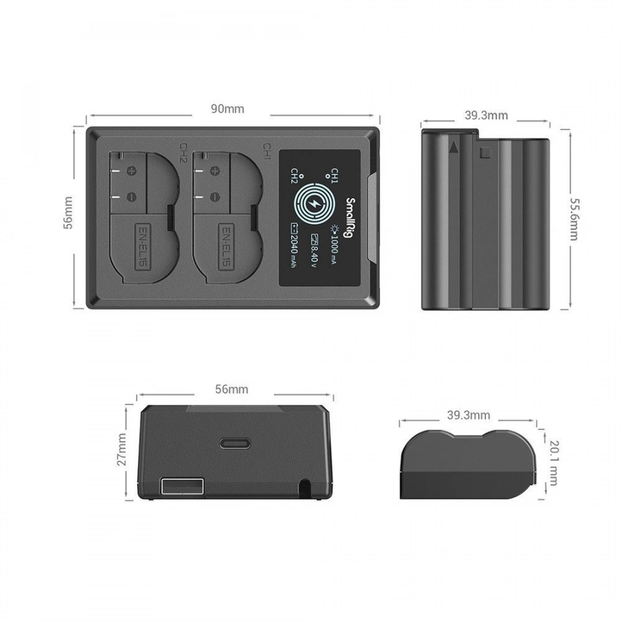 SmallRig EN-EL15 Camera Battery and Charger Kit