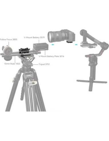 SmallRig Arca-Swiss/Manfrotto-Type Height-Adjustable Mounting Plate Set