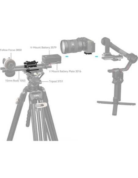 SmallRig Arca-Swiss/Manfrotto-Type Height-Adjustable Mounting Plate Set