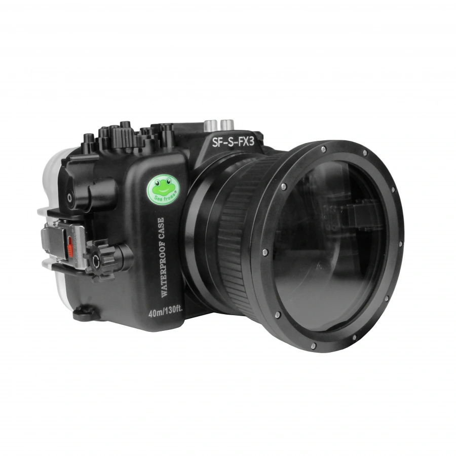Sea Frogs Sony FX3 40M Waterproof Housing with 4" Flat Port for Sony FE PZ 16-35mm f/4 G