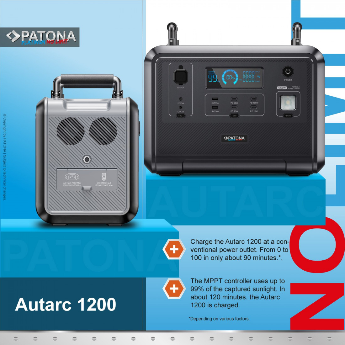 PATONA Platinum Powerstation Autarc 1200 960Wh