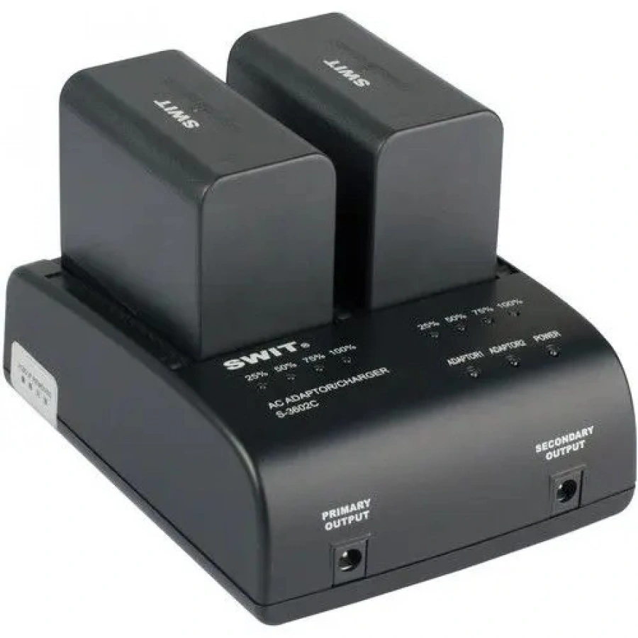 SWIT S-3602C 2-ch Canon BP Charger and Adaptor