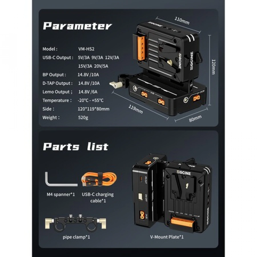 ZGCINE Cinema Set 1 VM-HS2 & ZG-V99 Pro | CamTools UAE