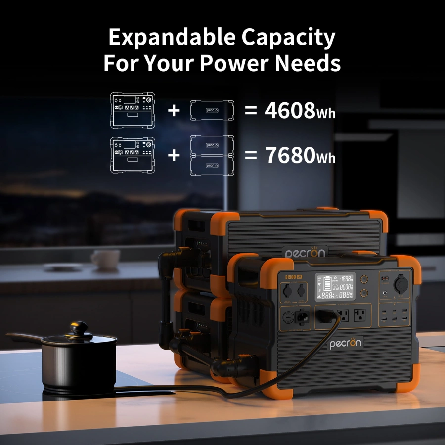 PECRON E1500LFP Expandable Portable Power Station 2200W 1536Wh | Camtools UAE