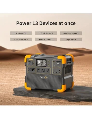 PECRON E1500LFP Expandable Portable Power Station 2200W 1536Wh | Camtools UAE