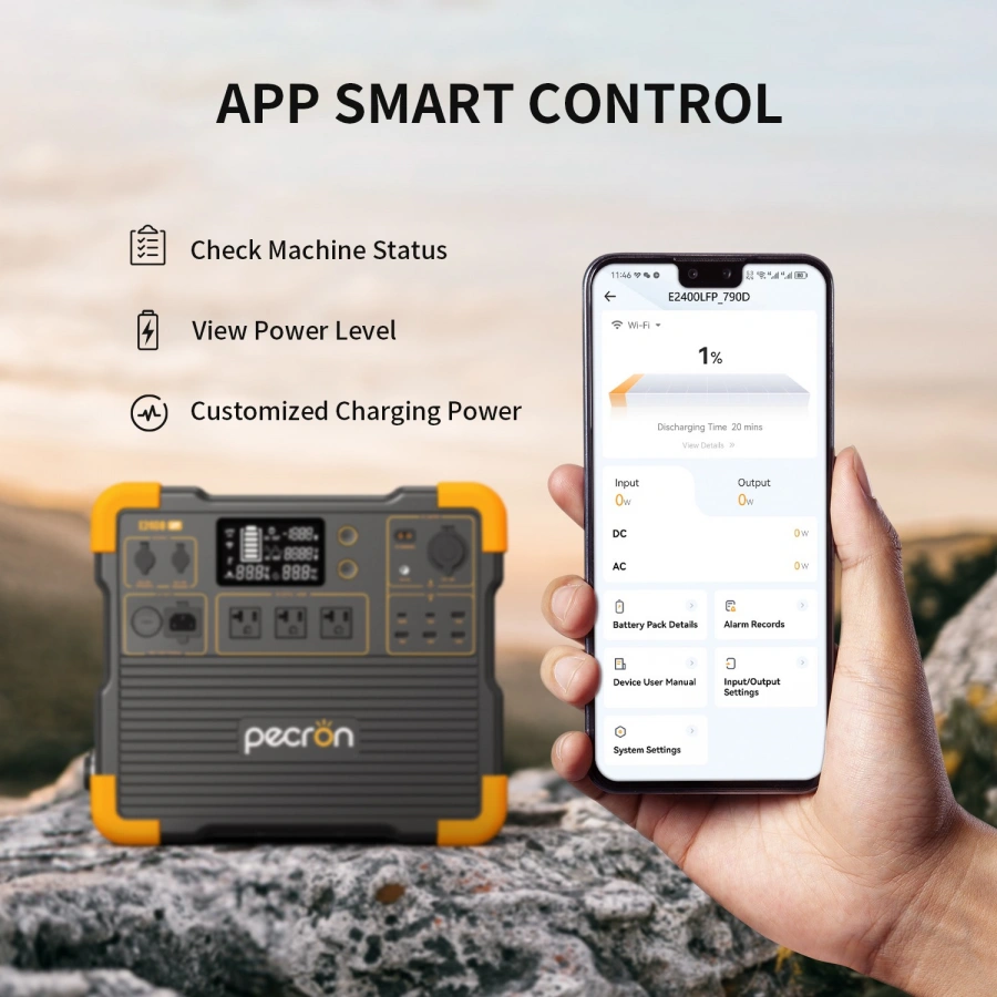 Pecron E2400LFP Portable Power Station 2400W | CamTools UAE