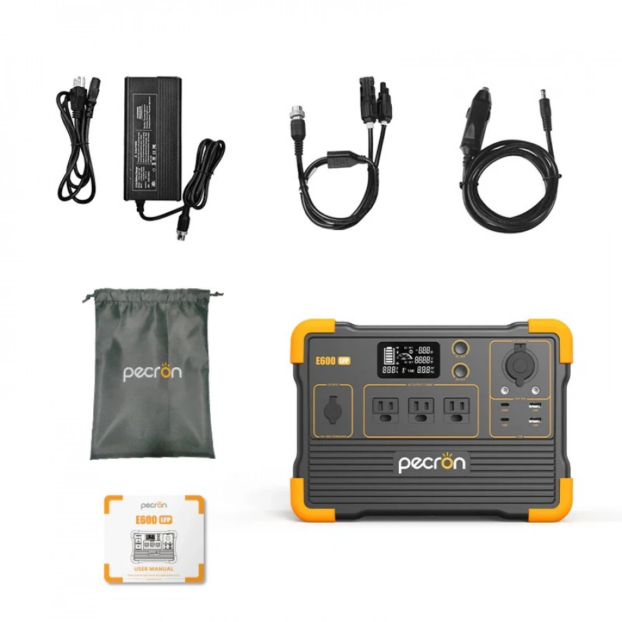 PECRON E600LFP Portable Power Station 1200W 614Wh LiFePo4 %separator% %shop-name%