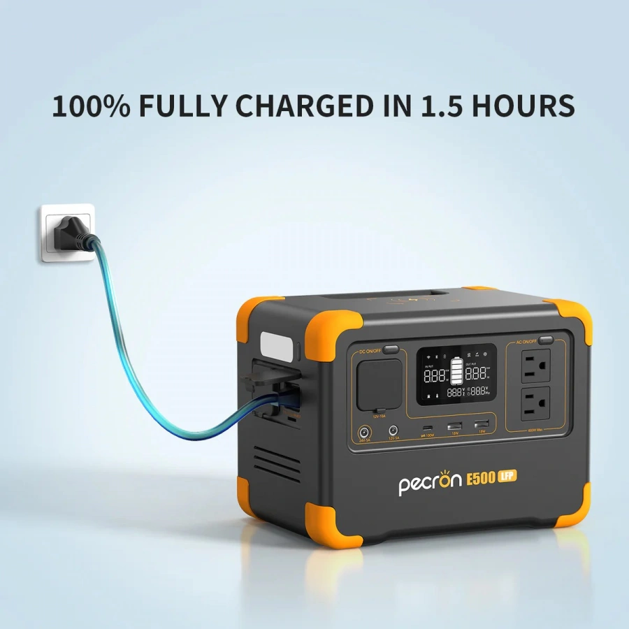 PECRON E500LFP Portable Power Station 600W 576Wh %separator% %shop-name%