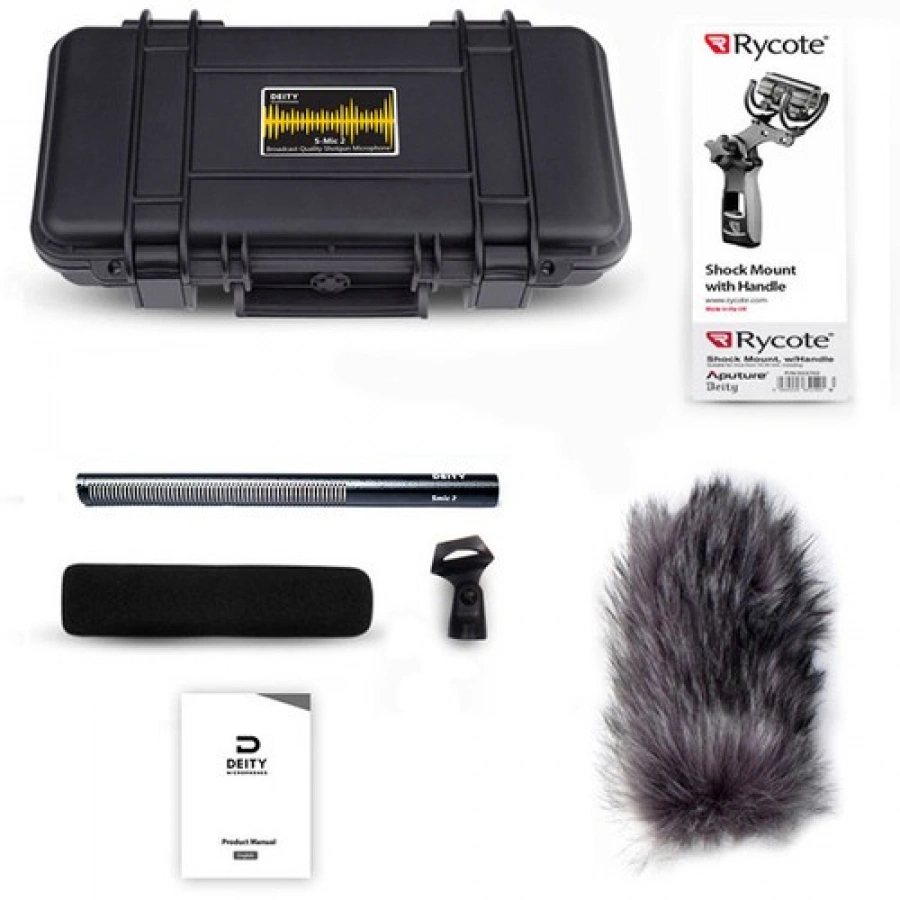 Deity Microphones S-Mic 2 Location Kit Moisture-Resistant Shotgun Microphone with Pistol Grip Shockmount and Windjammer