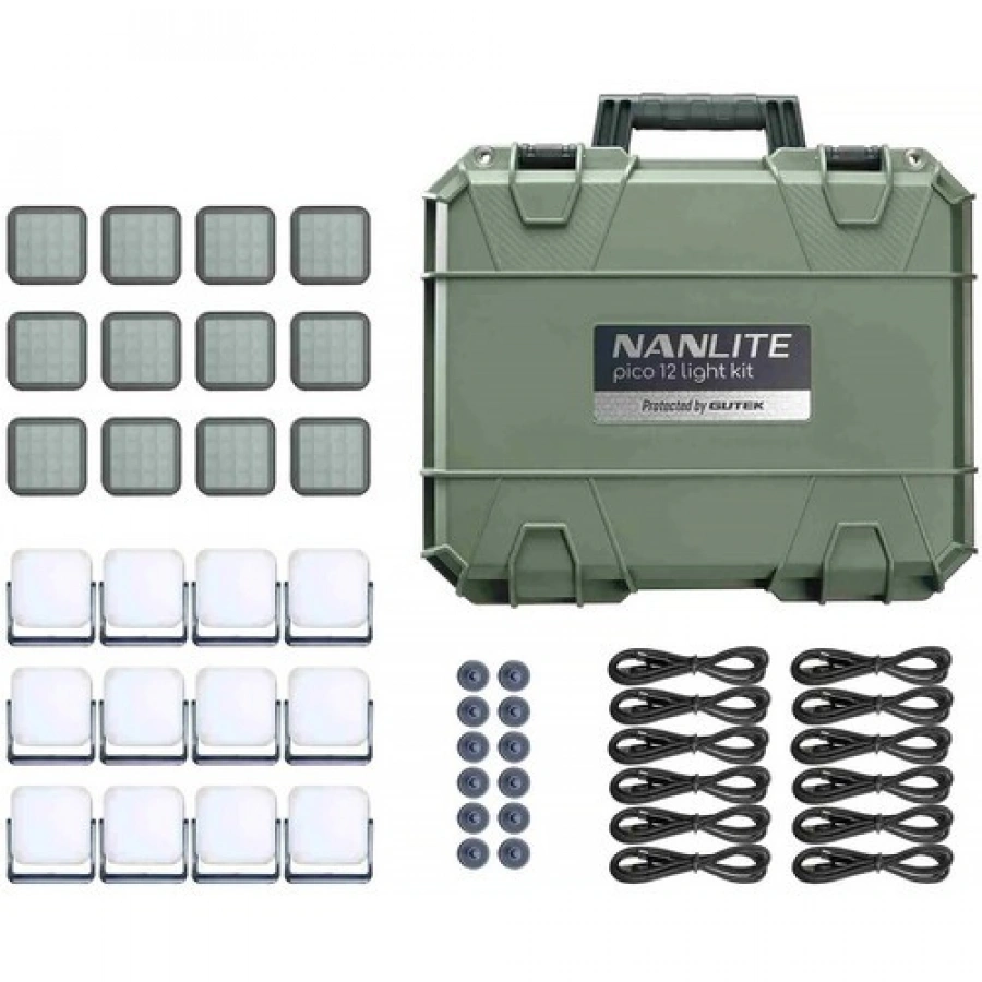 Nanlite Pico LED Mini Pocket Light (Midnight Blue, 12-Light Kit)