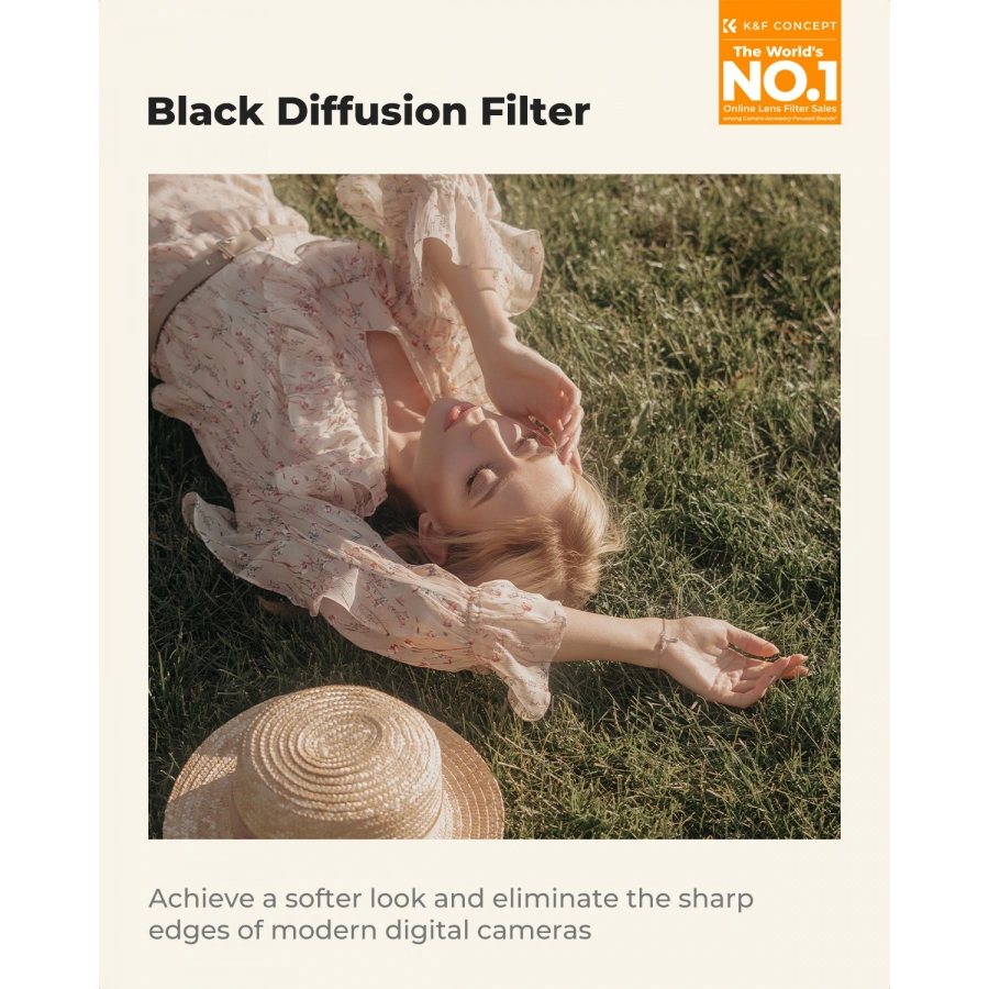 K&F Concept Nano-X Black Diffusion Filter 77mm Grade 1/4