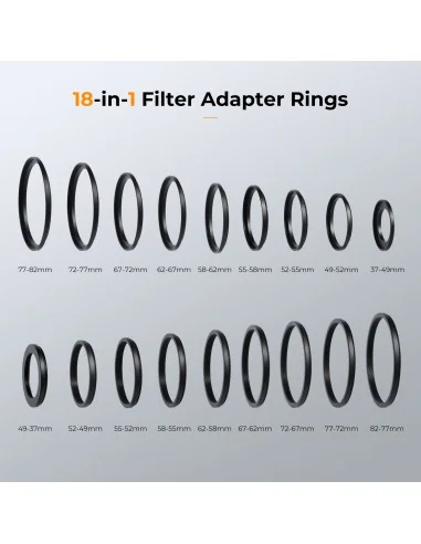 K&F Concept Filter Rings Adapter Set
