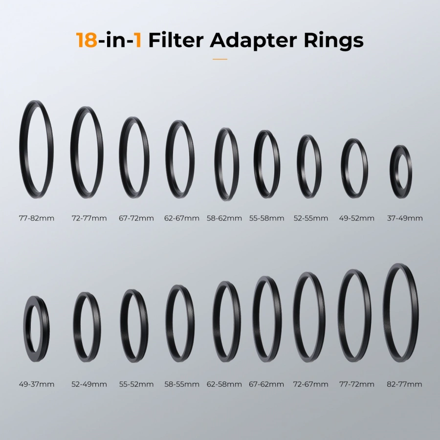 K&F Concept Filter Rings Adapter Set