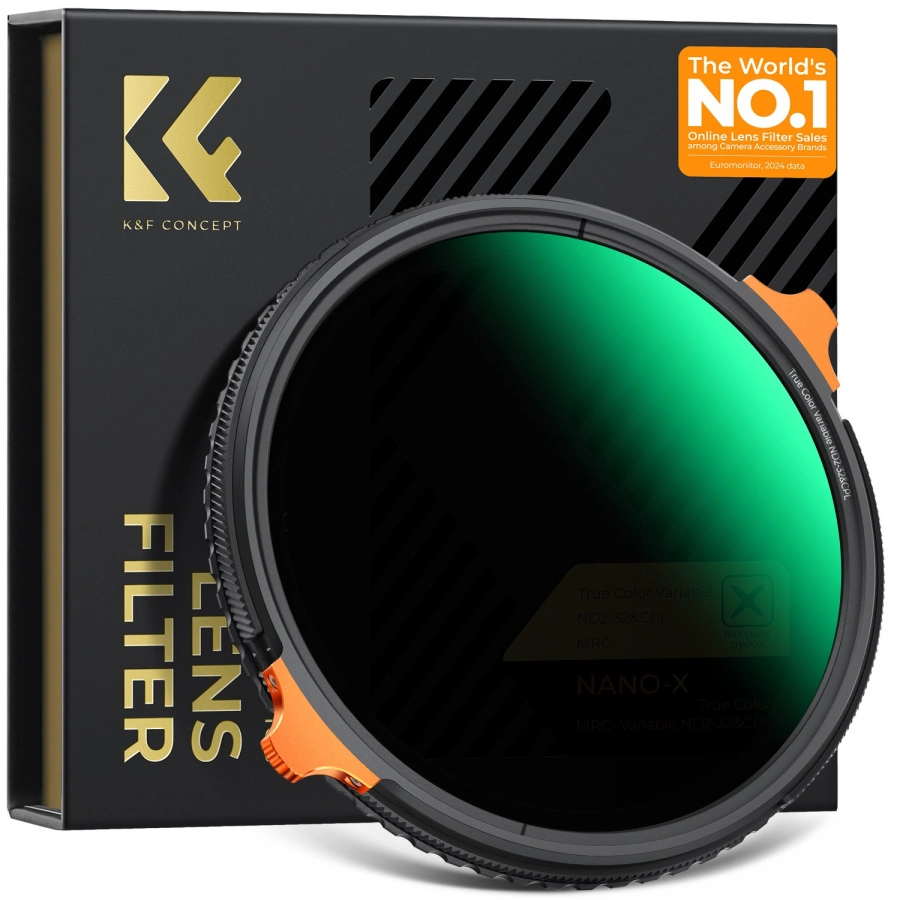 K&F Concept Nano-X 77mm 2-in-1 Variable ND CPL Filter