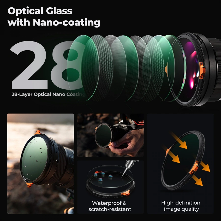 K&F 77mm Nano-X 2-in-1 VND CPL Filter | CamTools UAE